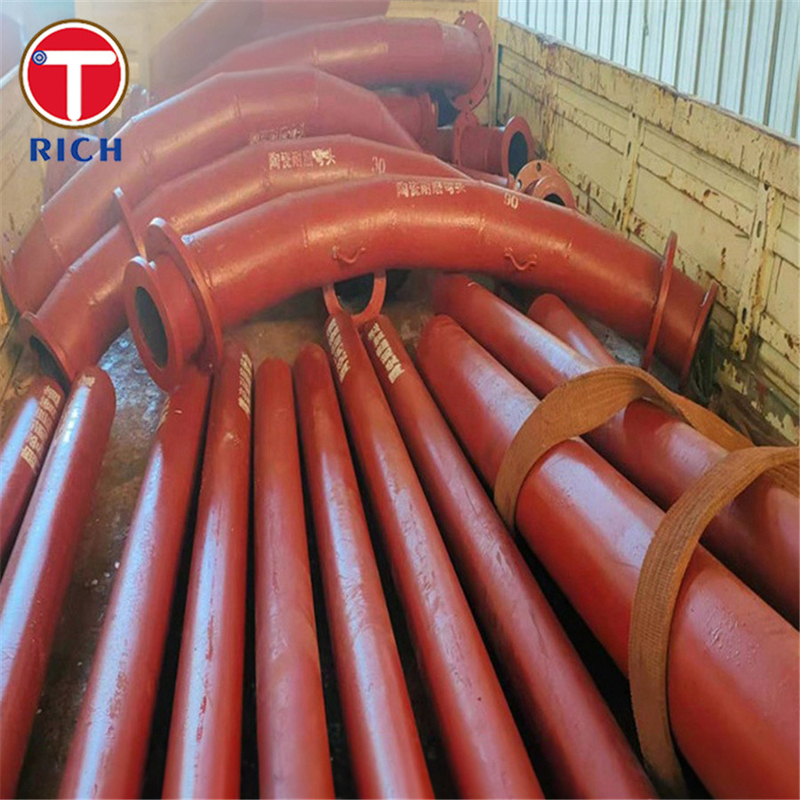 YB/T 176 Tubo composito in acciaio rivestito in ceramica resistente all'usura ad alta durezza per l'industria chimica
