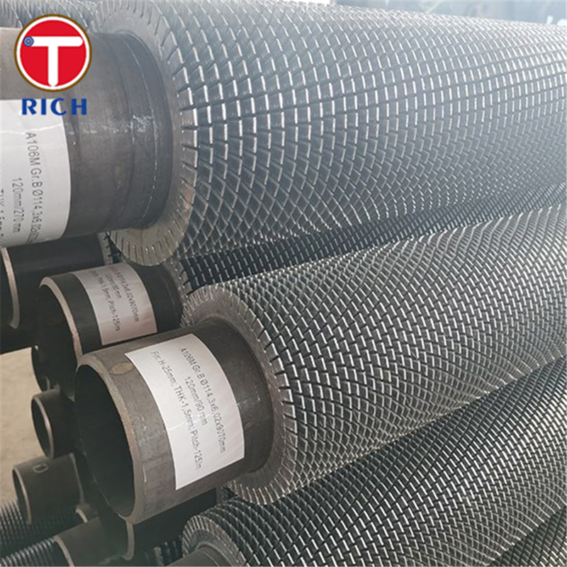 Tubo alettato a spirale per scambiatori di calore industriali con elevata efficienza di trasferimento termico e forte legame delle alette