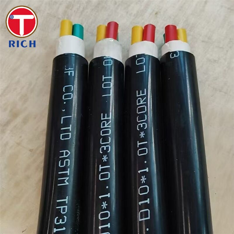 Tubo senza saldatura multistrato in acciaio inossidabile con rivestimento in plastica per la cantieristica navale nei gradi 304L/316L/Duplex 2205 e tecniche di trafilatura a freddo/laminazione a caldo