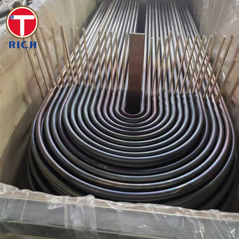 Tubi a U senza saldatura in acciaio al carbonio ASTM A179 A192 con struttura portante e geometria controllata a U per scambiatori di calore