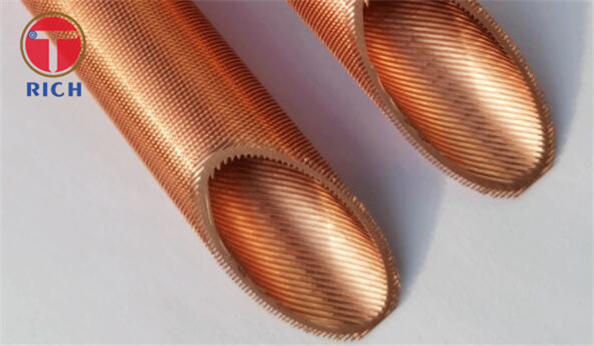 TP2 Pure Cooler Copper Tube Threaded Seamless Efficient Cooling